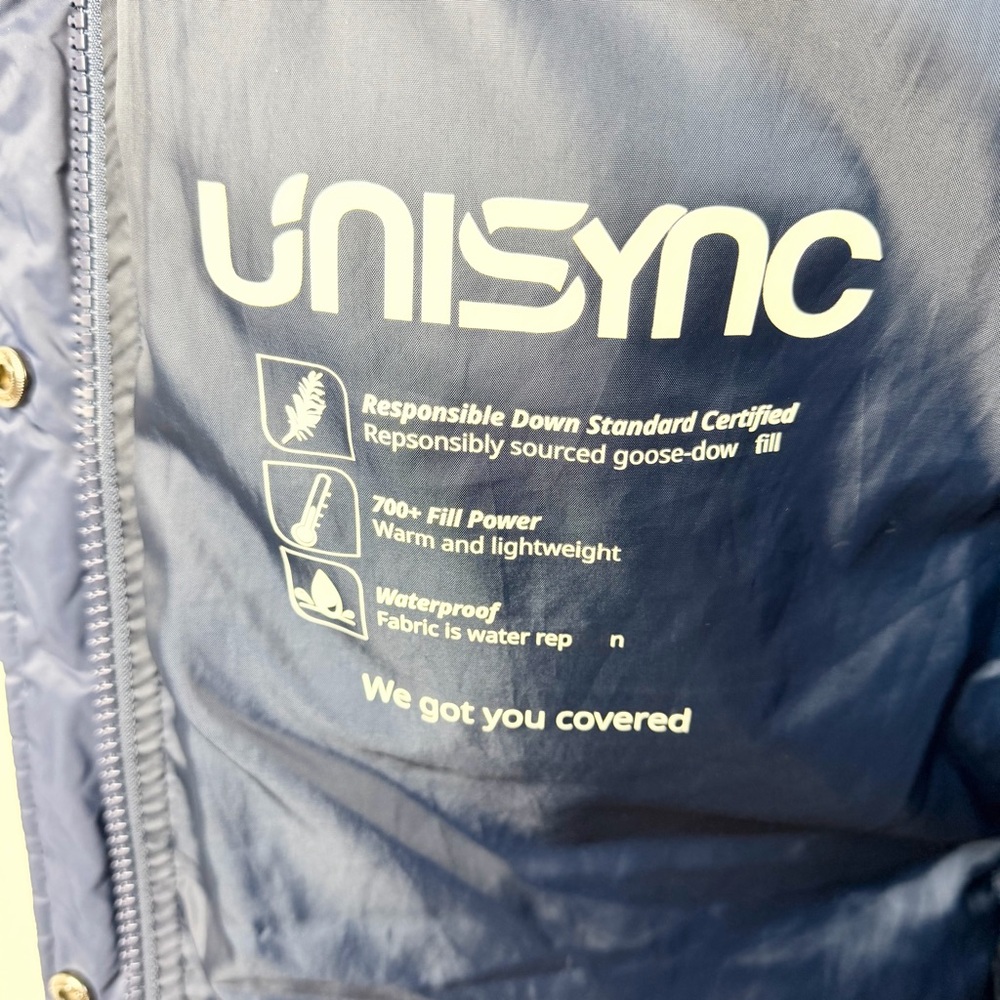 Unisync Alaska Airlines Uniform Belted Puffer Coat Navy Blue Women’s XS - Picture 10 of 13